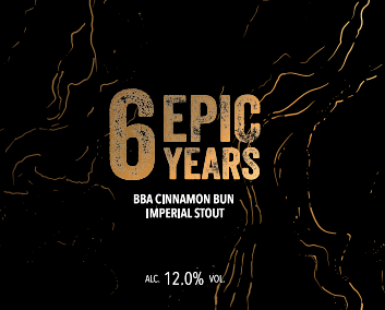 6 Epic Years - BBA Cinnamon Bun Imperial Stout - 12% - 375 ml